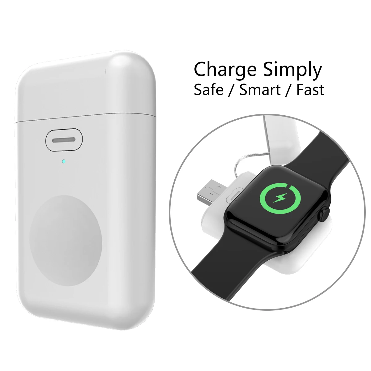 

1000mAh Wireless Charger For iWatch 1 2 3 4 Charger Portable Micro USB 5V 1A Mini Power Bank For Apple Watch Wireless Charger