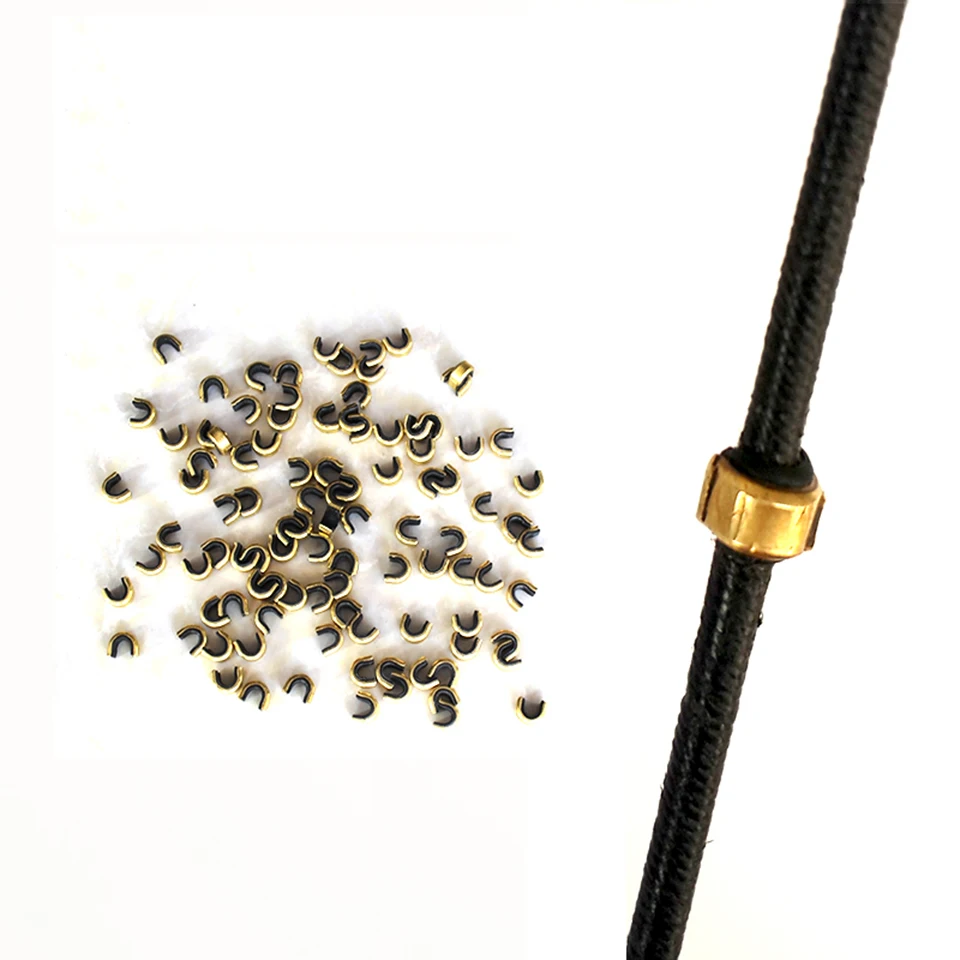 

Point Brass Nock Bow Hunting Hunter String Nock Set Protective Plastic Lined For Take Down Bow or Wooden Bow