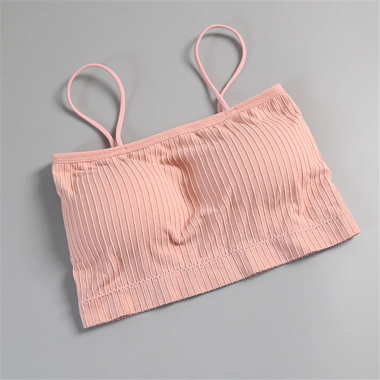 

Burst spring and summer hanging belt lady breast wrap no steel ring movement prevent light rub chest breathable cotton tether ve