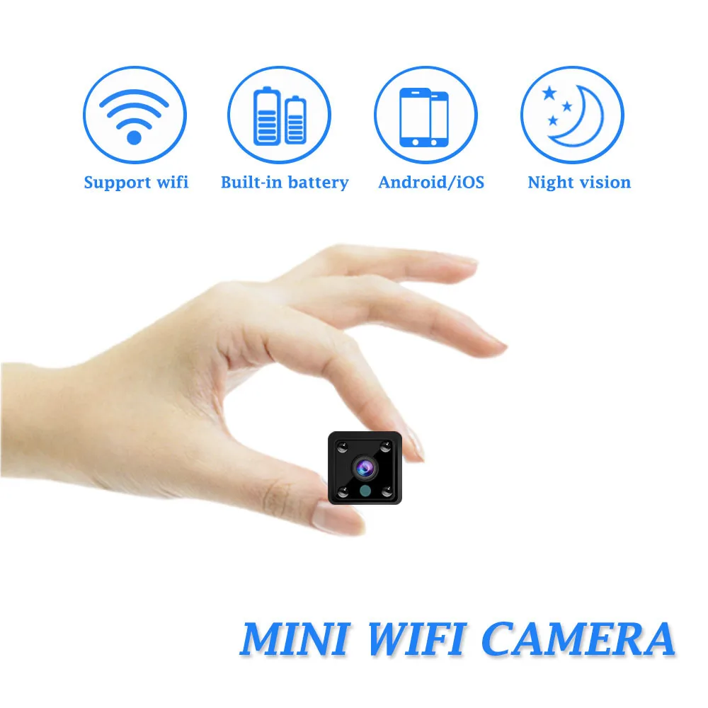 

Wifi IP Camera Mini Audio 1080P HD Invisible Night Vision Built-in Battery Wireless Camera Motion Detect Camcorder Loop Video