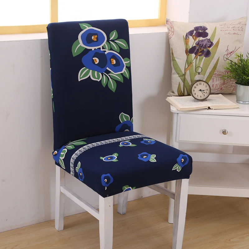 Buy 3PCS Flower Printing Chair Cover for Weddings Party Dining Office Home