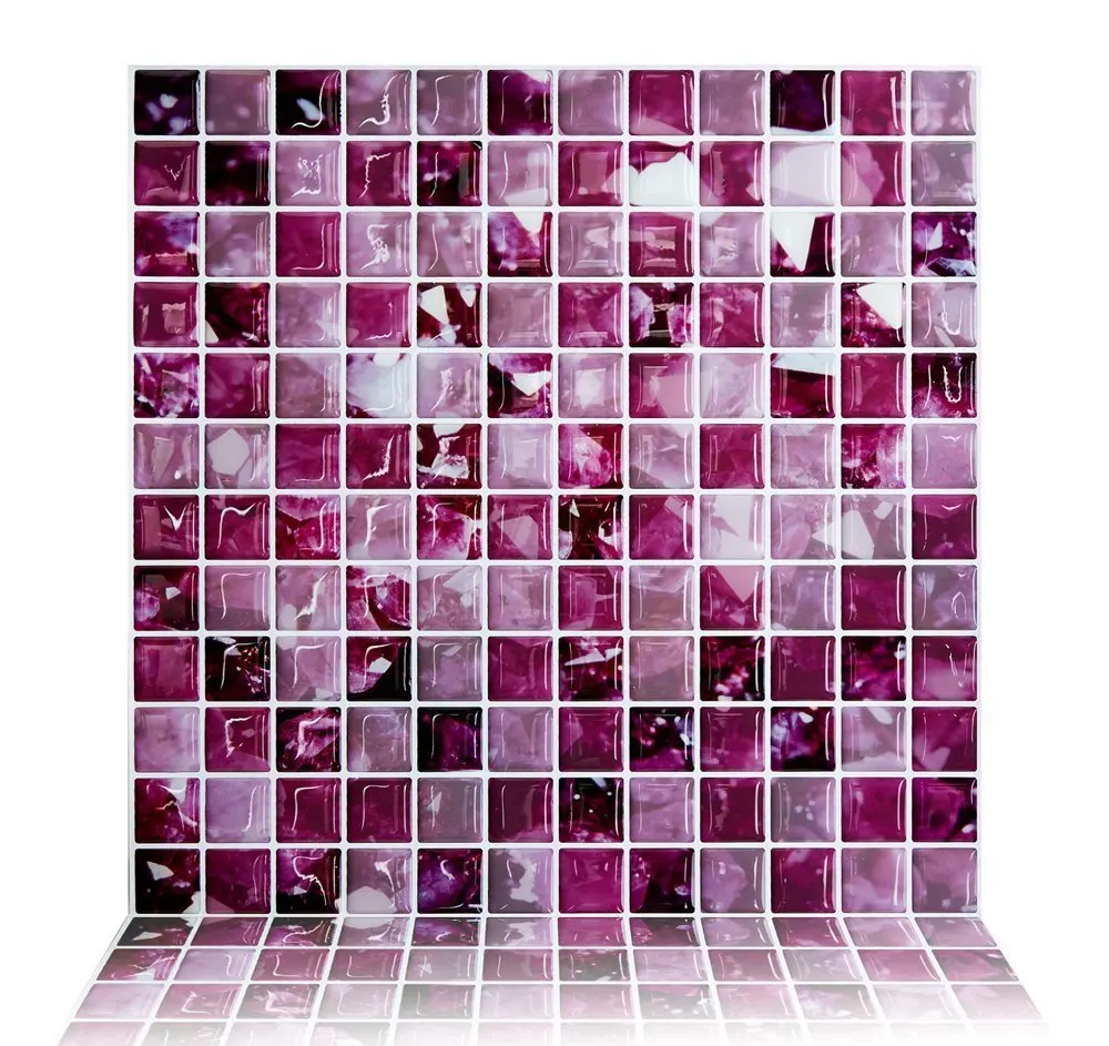 Cocotik кожура и палка плитка Фиолетовый 3D кухня щитка 10 &quotx 10&quot упаковка из