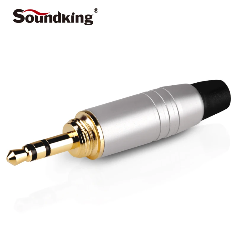 Soundking высокое качество 1/8 &quot3 5 мм позолоченный штекер с резьбой дизайн для более