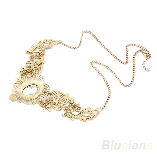 New Luxury New Women's Lady Crystal Hollow Out Flower Pattern Choker Bib Necklace Red Green Hot Selling 1NUH 6ORV - Image 3