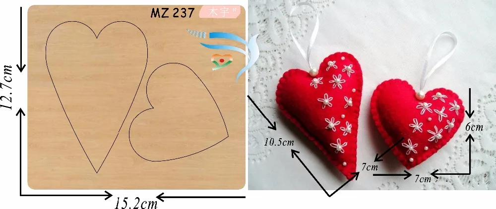 

Heart-shaped pendant MZ 237 muyu cutting die new wooden mould cutting dies for scrapbooking Thickness-15.8mm