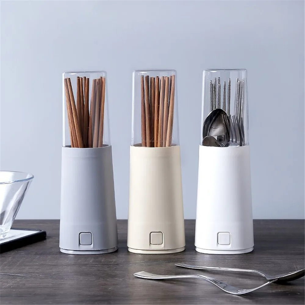 Multifunction Chopsticks Box Cutlery Dust Cover Storage Hot Food