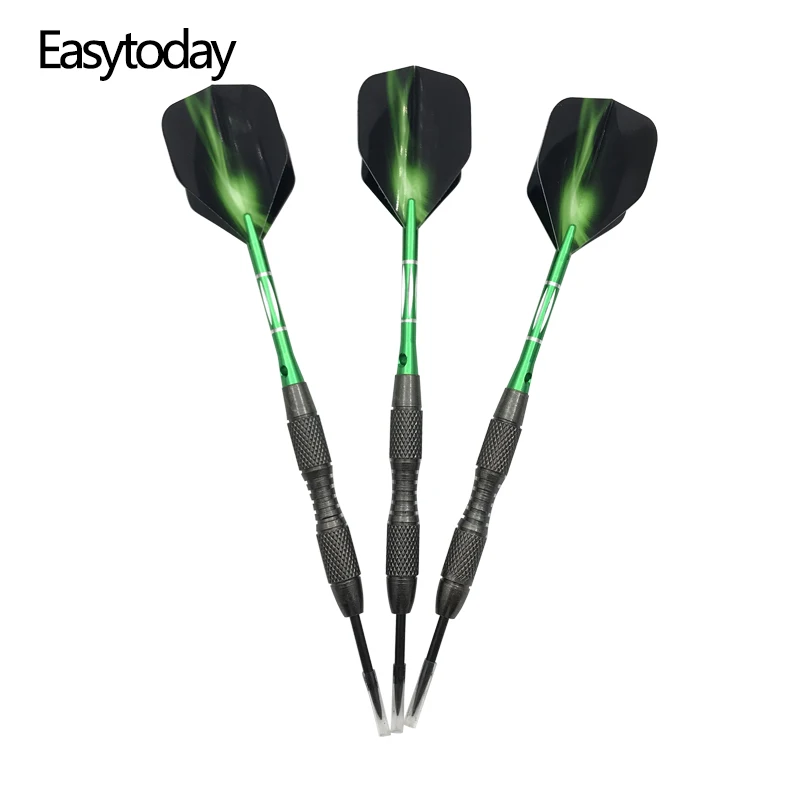 Easytoday 3Pcs/set Tungsten Darts Hard Type Darts Steel Tip Metal Barrel Green Shafts Aluminum Plastic Aurora Darts Flights wp pure tungsten electrodes 1 0 1 6 2 0 2 4 3 0 3 2 4 0mm aluminum electrodes 10pcsc tig electrodes for aluminum