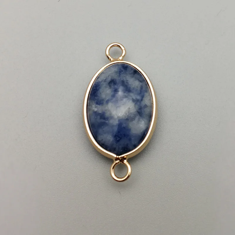 sodalite Модный натуральный кристалл кварцевые каменные подвески-талисманы смешанный разъем для изготовления ювелирных изделий diy 12 шт/партия бесплатно - Окраска металла: sodalite