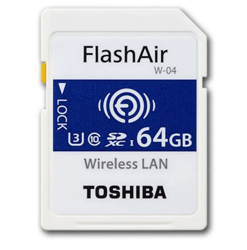 Toshiba wifi SD карта SDXC 16 Гб/32 ГБ/64 ГБ SDHC карта памяти U3 беспроводная wifi FlashAir W-04 класс 10 цифровая SD для камеры