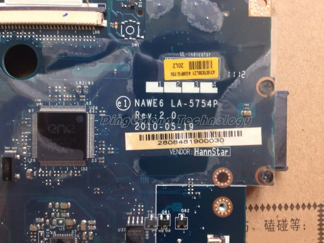 اللوحة المحمول لينوفو G565 Z565 LA-5754P (لا HD واجهة) مع 4 فيديو رقائق غير متكامل بطاقة جرافيكس