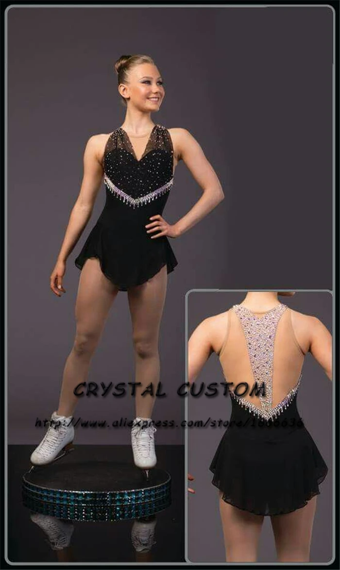 Crystal Custom Figure Skating Dress Girls New Brand Ice Skating Clothes