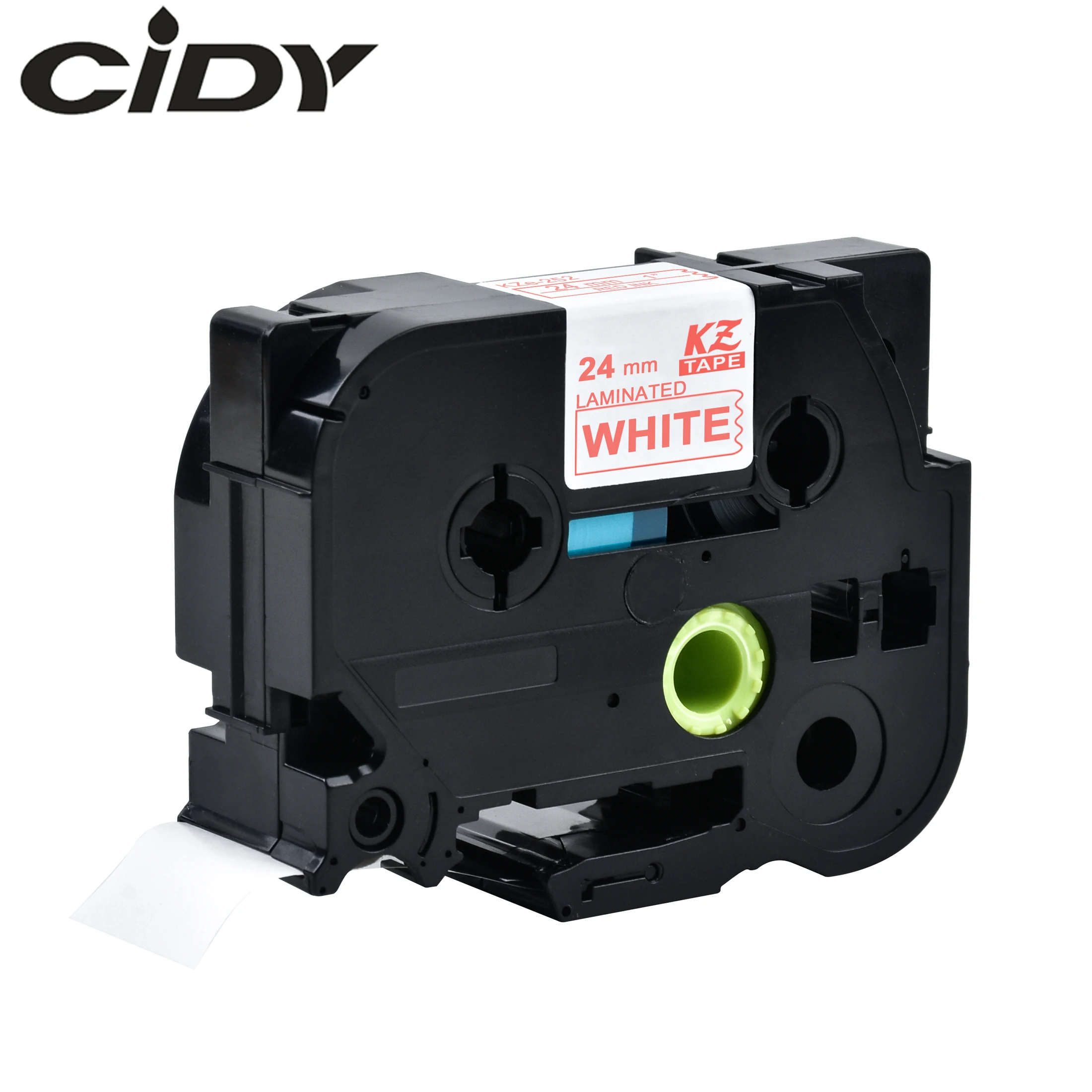 

CIDY compatible TZe-252 TZ-252 Red on White 24mm*8m laminated label tape for brother printer tze 252 tze252 tz 252