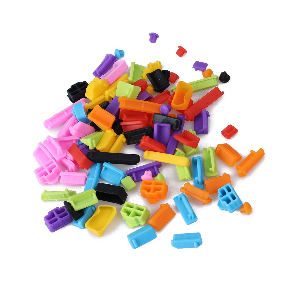 13pcs Laptop Dustproof Tools Fashion Colorful Silicone Anti Dust Plug Cover Stopper Universal Computer Office Accessories Wholes