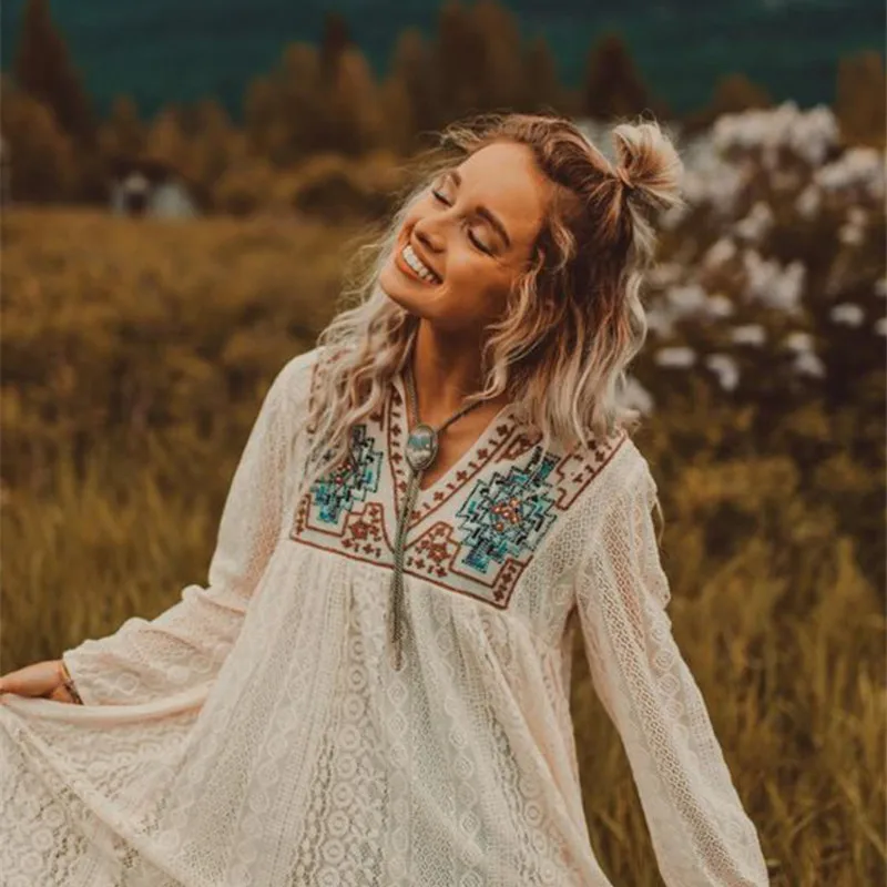 

White Beach Cover Up Dress Long Women Swimsuit Plus Size Cover-Ups Boho Swimwear Cover-Up Outwear Beach Tunic Lace Kaftan Sarong