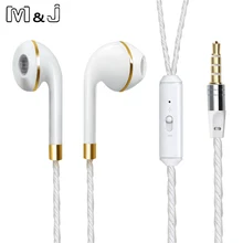 M&J Wired Earphone For iPhone 6s 6 5 Xiaomi Hands free Headset Bass Earbuds Stereo Headphone For Iphone Samsung earpiece