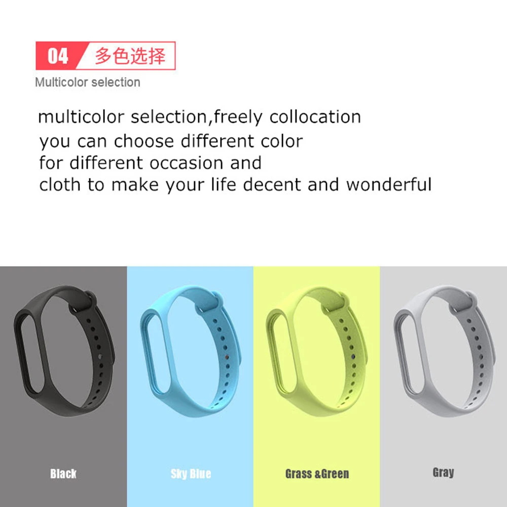 Браслет силиконовый для Xiaomi Mi Band 3 4 спортивный ремешок часов аксессуары xiaomi mi band
