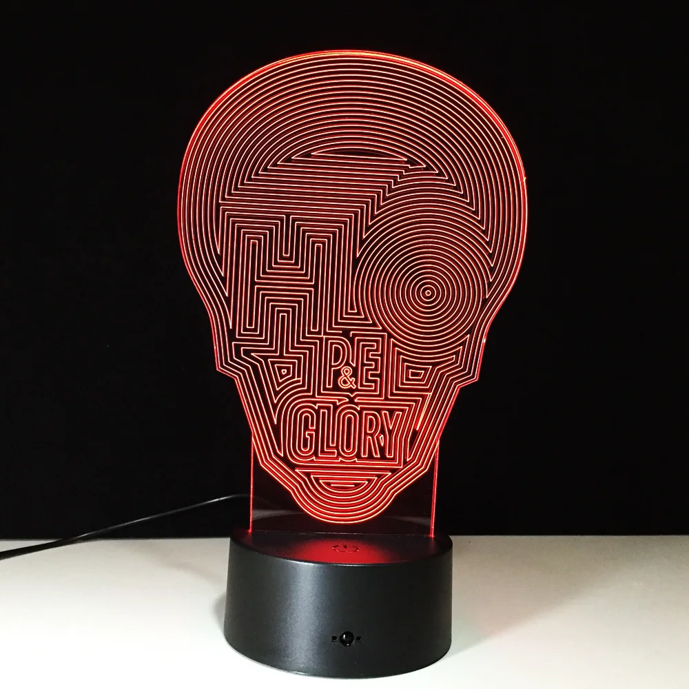 Usb Led 3d фонарь блок питания светодиодный 3d-ночник Usb Led батарея 7 цветов Изменение Настольная лампа питание Led дети необычные настольные лампы