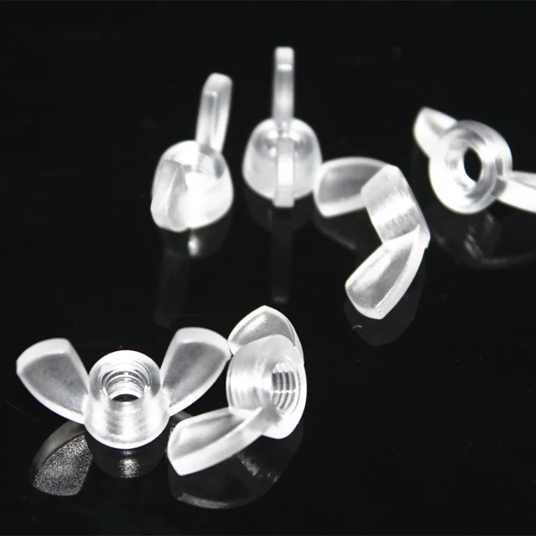 M6 Wing nuts arcylic clear plastic nuts transparent Adjustable Lighten