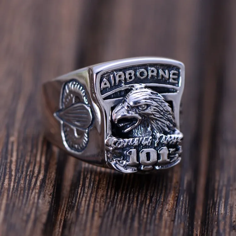 

Black silver jewelry wholesale 925 sterling silver jewelry fashion atmosphere Eagle domineering man ring xh052370w