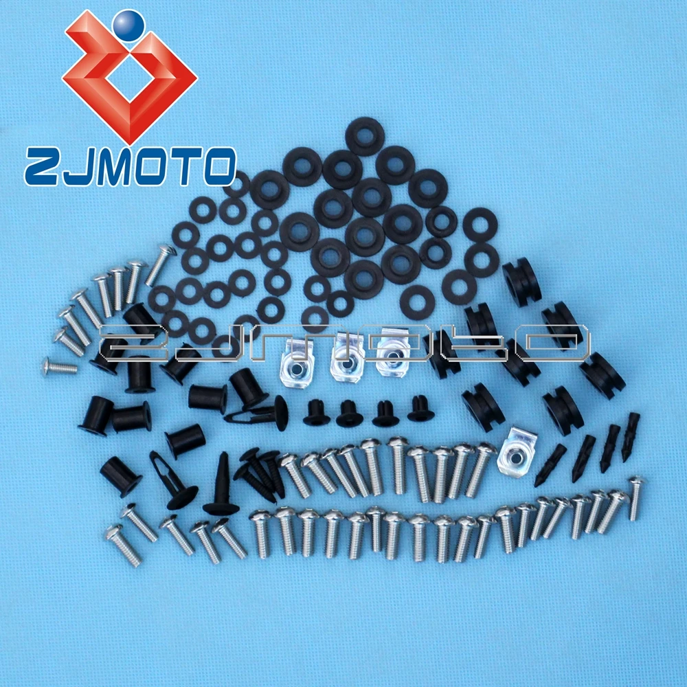113 Pieces Motorcycle Complete Fairing Bolt Kit For Kawasaki EX250 250R 08 12 Bodywork Fixation
