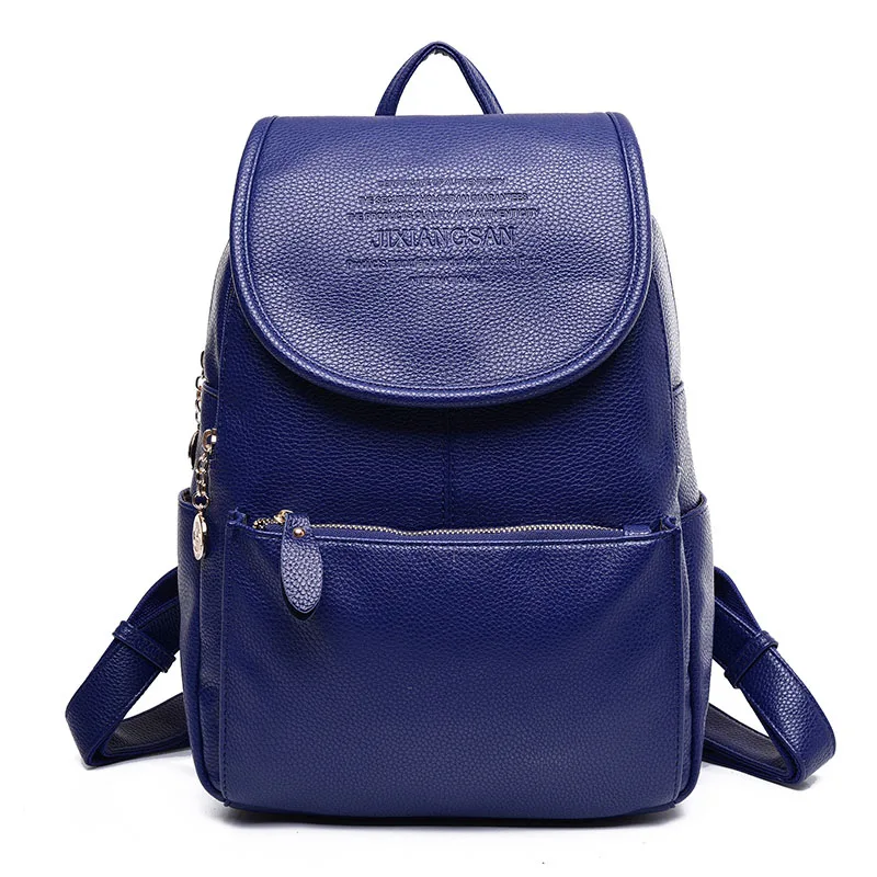 New Casual Womens Backpack Girls PU Leather Preppy Style School Backpacks For Women 2017 Small Ladies