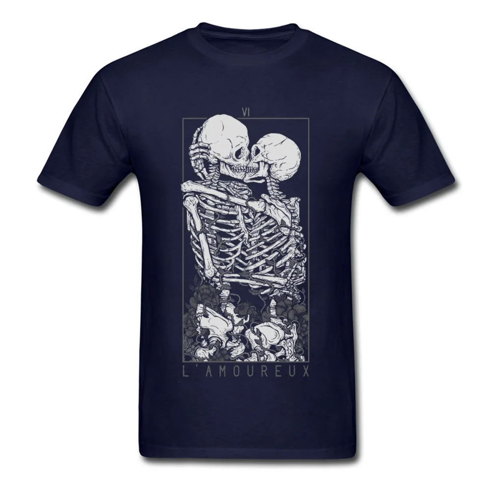 The Lovers Summer Autumn Pure Cotton Crew Neck Tees Short Sleeve Summer Clothing Shirt New Design Design T Shirt The Lovers navy