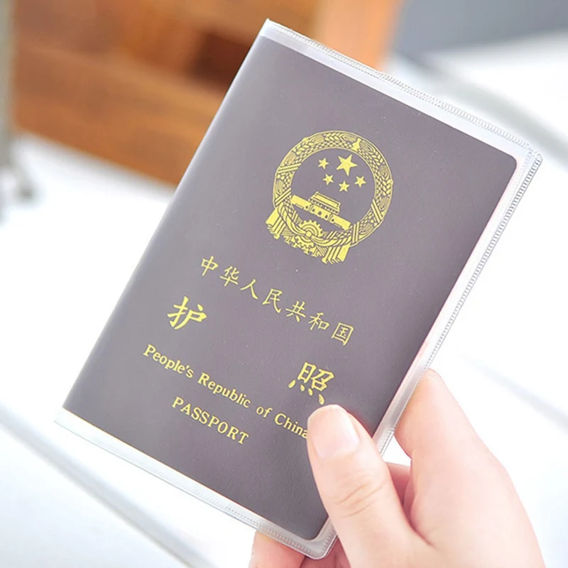 

Practical Transparent Passport Holder Card Holder PVC Waterproof Travel Passport Cover