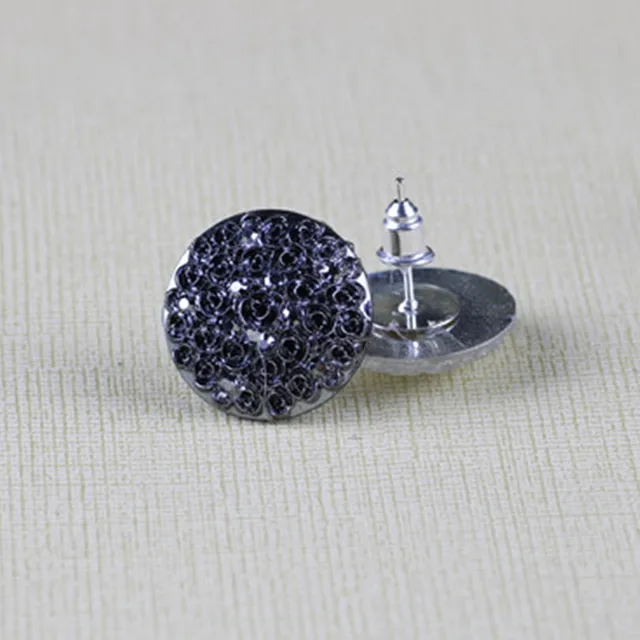 Islam Moslem Round Jewelry Earring Stud 1pair/pack unique crystal