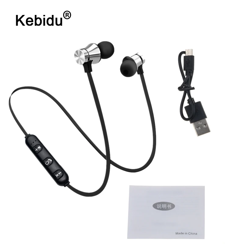 

kebidu Sports Bluetooth 4.2 Earphone Magnetic attraction Headset waterproof with Charging Cable Build-in Mic Earphone for iPhone