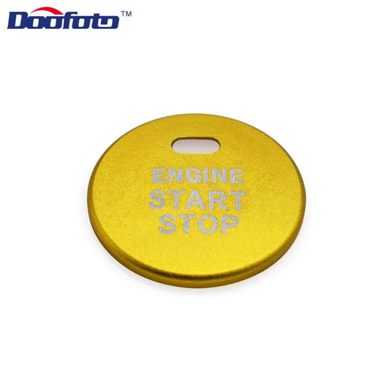 Doofoto автомобильный двигатель кнопка запуска стоп кольца Стайлинг наклейки авто аксессуары для Subaru BRZ Impreza XV Forester Outback Legacy - Название цвета: Button Cover Gold