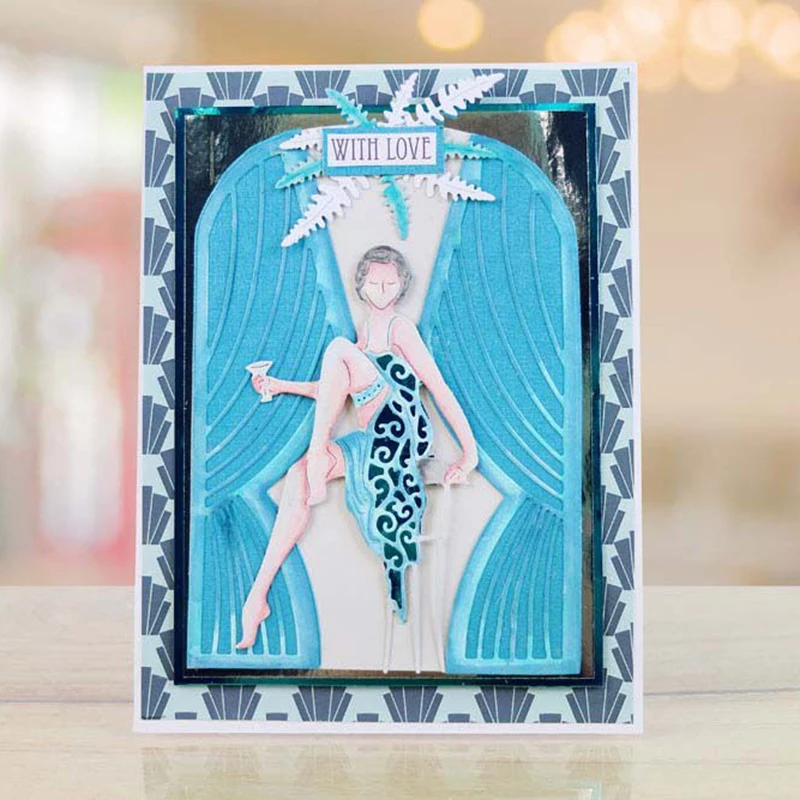 

SP Cabaret Girl Roise Metal Cutting Dies for Scrapbooking DIY Cards Album Decoration Embossing Cutting Dies