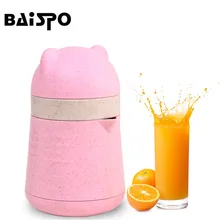 BAISPO мини ручной соковыжималки Лимон Оранжевый ручной Пресс Кухня помощники соломы Материал цитрусовых Пресс 400 мл Портативный соковыжималка