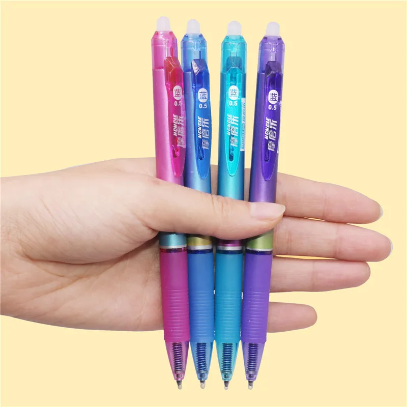 4 шт стираемая шариковая ручка, Волшебная стираемая ручка, 0,5 мм, шариковая ручка для студентов, офиса, подарок, школьные канцелярские принадлежности