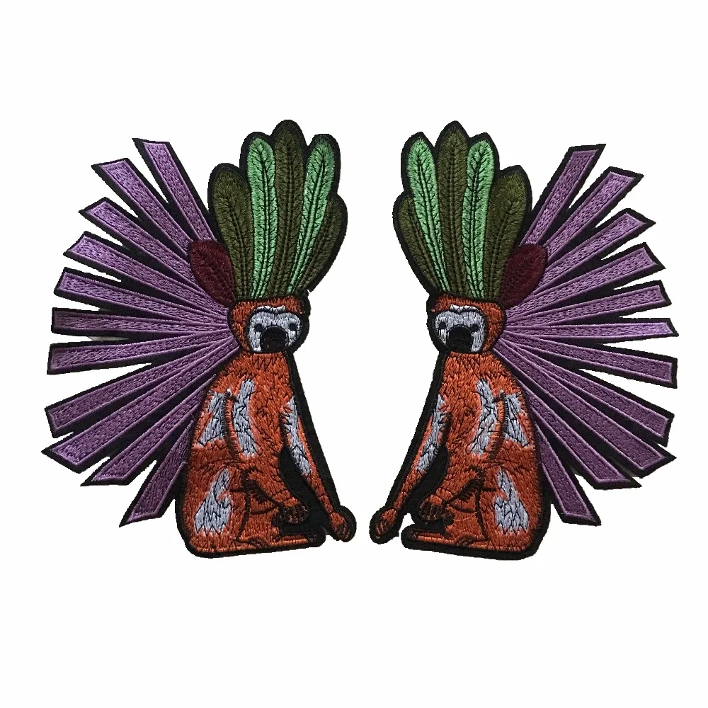 

1 Pair New Arrival Indian Monkey Embroidered Patches Sewing Cloth Patches Clothes Decorated Accessory DIY Applique Embroidery