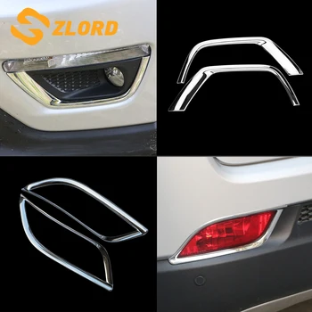 

Car Front Fog Lamps Protective Cover Rear Fog Lights Covers Sticker for Jeep Compass 2nd Generation 2017 2018 2019 Accessories
