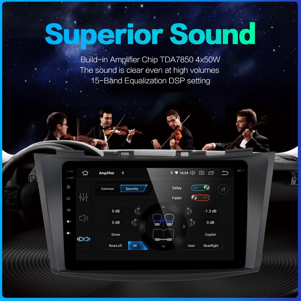 Discount Fongent 9" Car Multimidia Android 9.0 for Suzuki Swift 2011 2012 2013 2014 2015 Bluetooth 1080p Video Car Stereo MAX6 radio gps 4