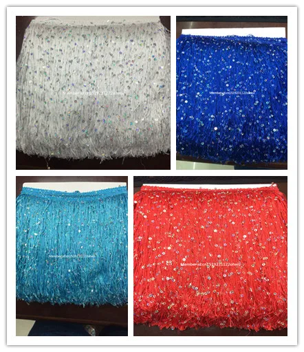 

5 Yard/Lot 20CM Long Polyester Lace Tassel Fringe Lace Trim Ribbon Sew Latin Dress Stage Garment Curtain DIY Accessories SM028