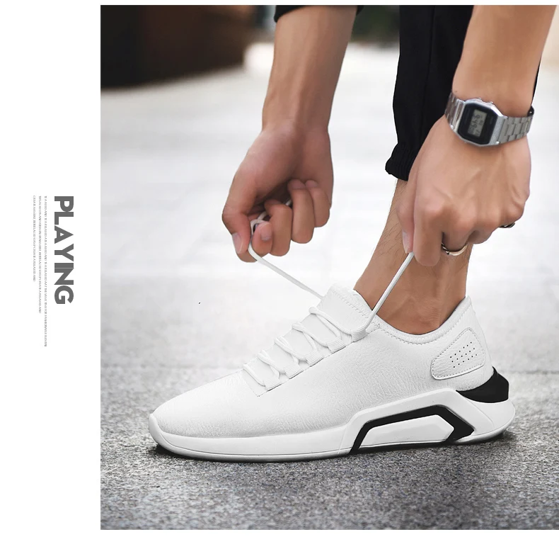 Prikol Мода Элитный бренд Для мужчин Теннисные туфли свет Вес бело-золотые спортивные Обувь для Для мужчин носимых хорошее качество кроссовок