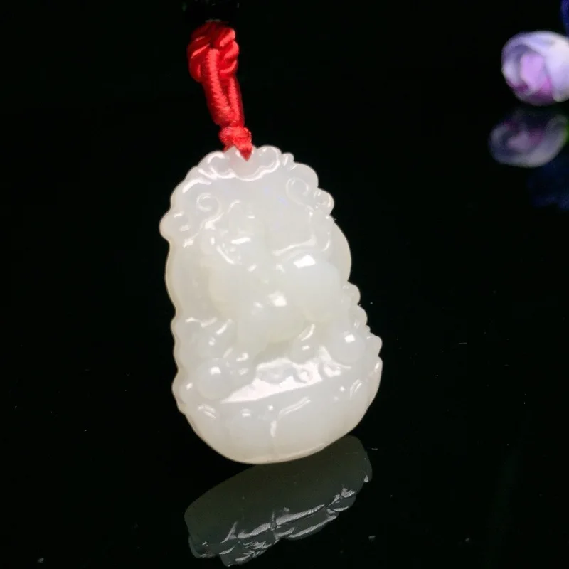 

2019 Lead-tin Alloy Limited Women Reiki Druzy Popsocket Yu Yaxuan, Xinjiang Hetian Lotus Twelve Chinese Zodiac Pig Pendant.