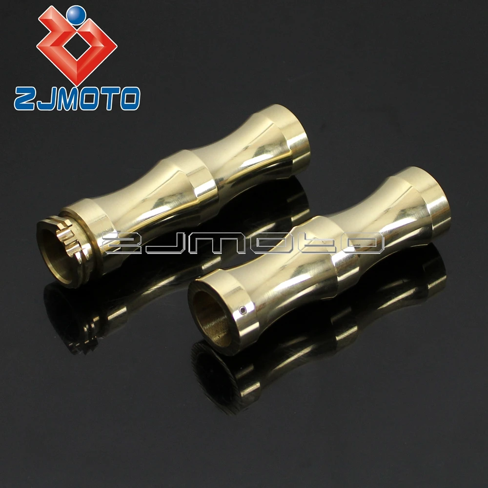 Universal Motorcycle Brass 1" Hand Grips For Harley Honda Chopper