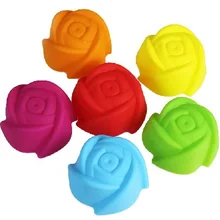 7 см Роза Силиконовые формы для выпечки торта 10 шт./лот инструмент для выпечки