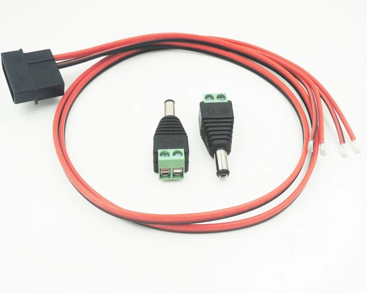 PC DIY 4 контактный разъем питания от Molex до 12 В постоянного тока 2*5 5x2 1 мм адаптер|ide