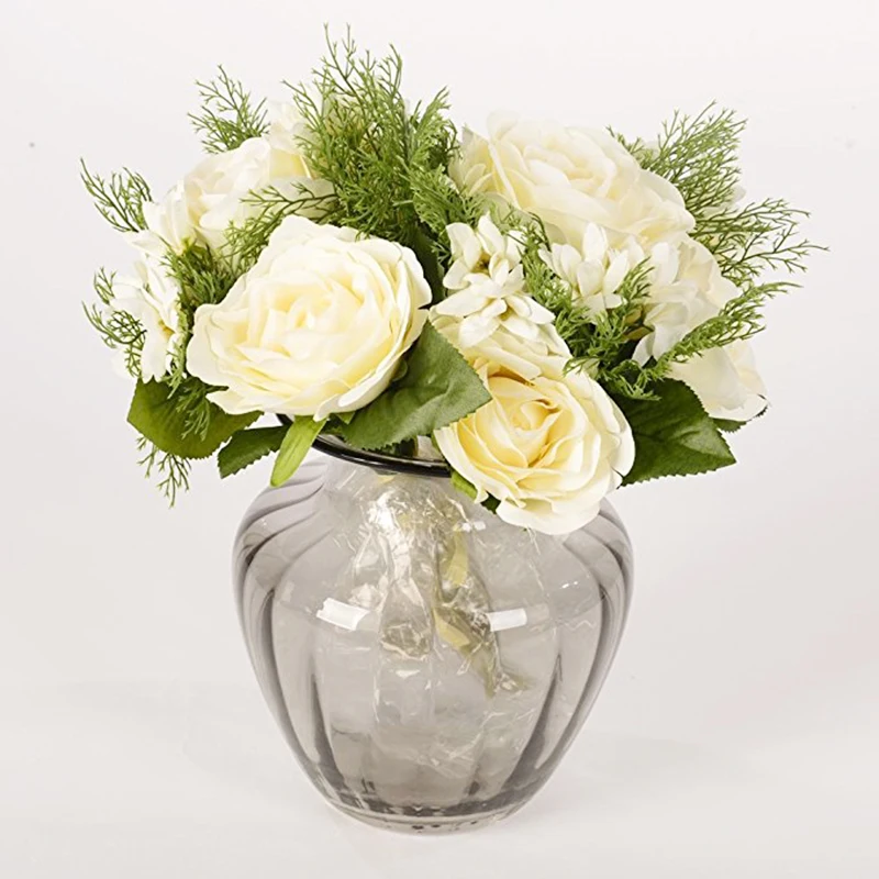 New Artificial Flowers Herbs Dew Lotus Western Multilayer Fake Flower