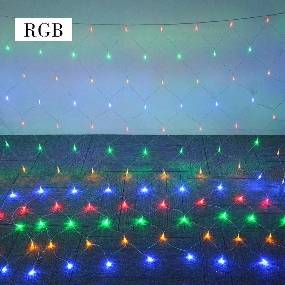 AIMENGTE светодиодный садовый ландшафтный светильник 1,5*1,5 м/3*2 м/6*4 м 220 В наружные водонепроницаемые рождественские декоративные Праздничные огни - Испускаемый цвет: changeable