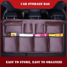 Кожаный Органайзер для заднего сиденья автомобиля Универсальный Высокий Capaticy книги водный Зонт с рисунком «бутылки» карманы багажник сумка для хранения авто аксессуары