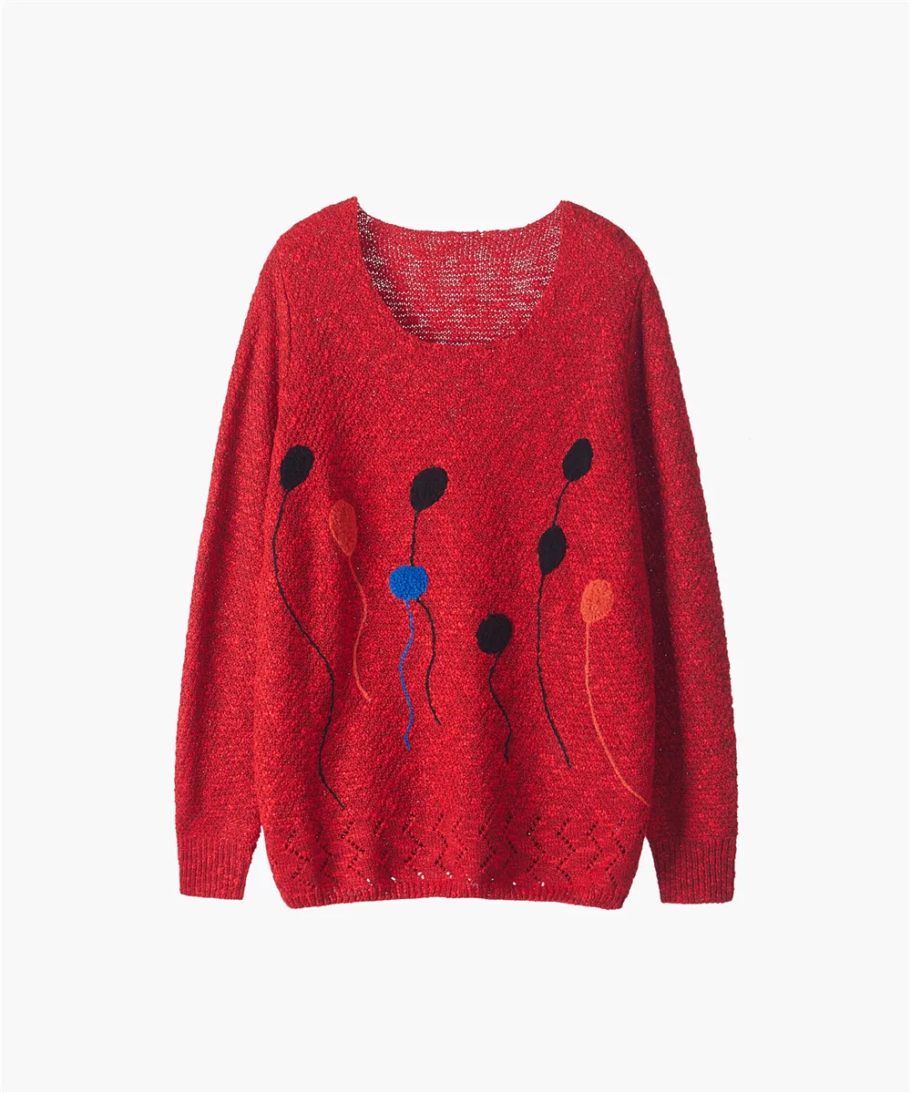 Women Sweater O-Collar Knitted Pullover Women Loose Spring Autumn Sweater One Size Leisure Knitted Sweaters 2018 LZ994 (16)