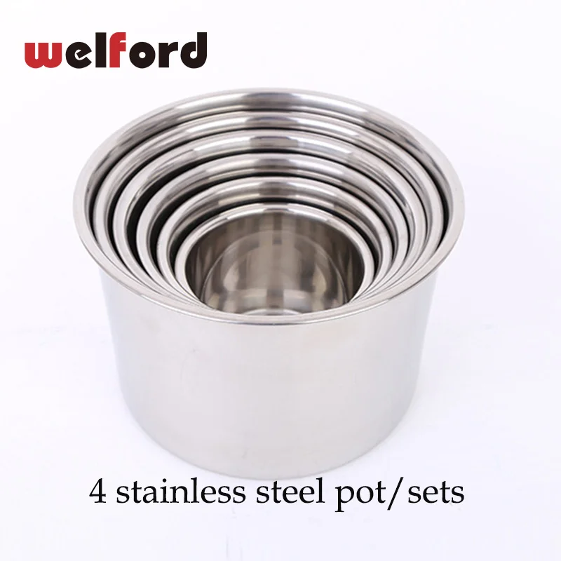 4pcs/set Heating Pot Coffee Milk Mugs Cup Pots Stainless Steel Instant Noodles Egg Soup Cooking Pot Kitchen 14 16 18 20CM pots 4pcs/set Heating Pot Coffee Milk Mugs Cup Pots Stainless Steel Instant Noodles Egg Soup Cooking Pot Kitchen 14 16 18 20CM pots