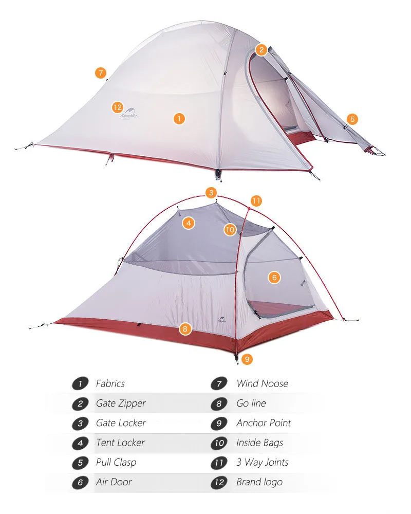 Naturehike Cloud UP обновленная палатка свободная устойчивая 20D силиконовая двухслойная 1 2 3 человека Сверхлегкая Наружная палатка для кемпинга