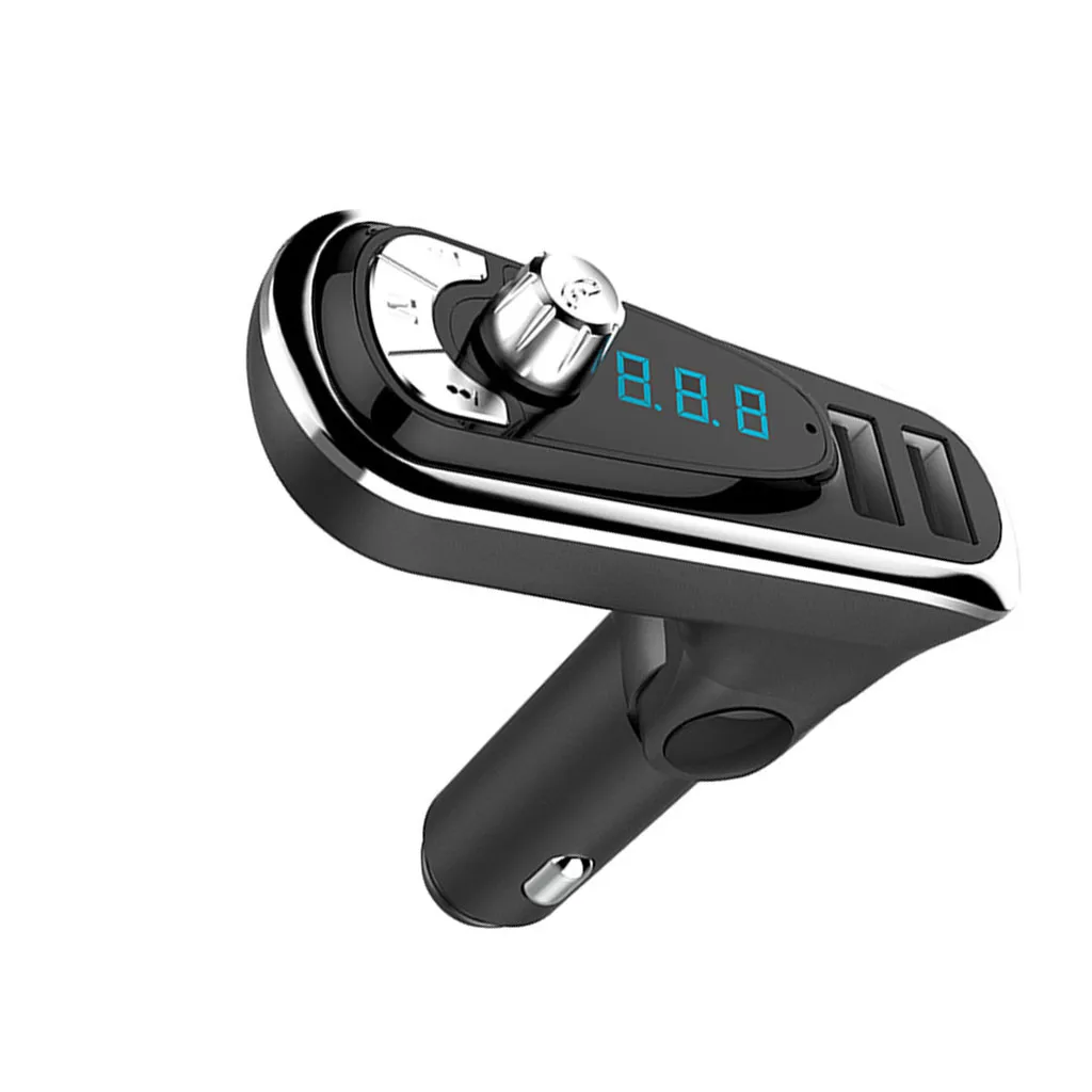 Для Bluetooth для быстрого Зарядное устройство телефонные звонки в режиме Hands-Free MP3 плеер Автомобильный аксессуар - Название цвета: Черный
