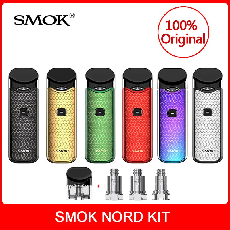 Original SMOK Nord Kit with Built-in Battery+Coils+Pod 3ml For Electronic Cigarette smok nord pod vape kit vs smok novo vape kit Original SMOK Nord Kit with Built-in Battery+Coils+Pod 3ml For Electronic Cigarette smok nord pod vape kit vs smok novo vape kit
